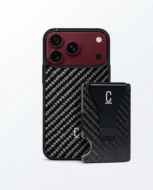 Carbon Fiber Case & Carbon Wallet Bundle