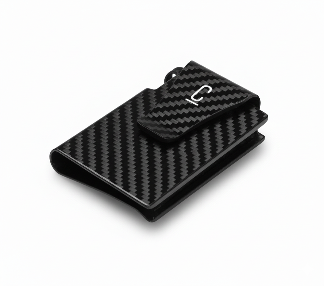 Glossy Carbon Fiber Smart Wallet