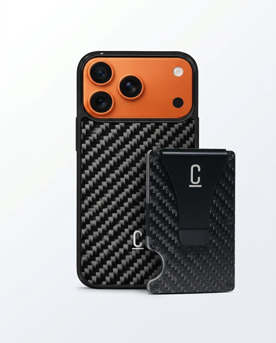 Carbon Fiber Case & Carbon Wallet Bundle