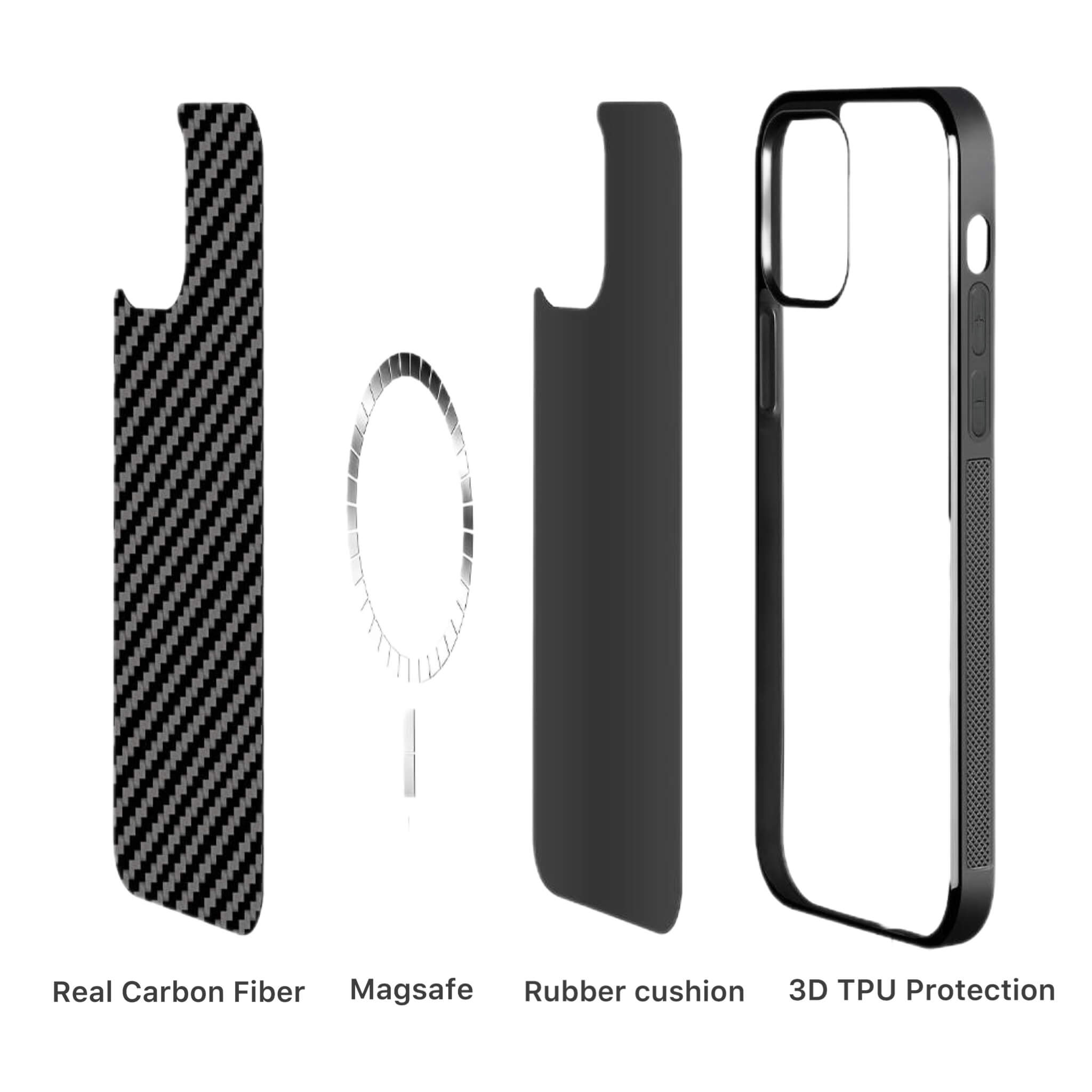 iPhone 14 Series Real Carbon Fiber Case